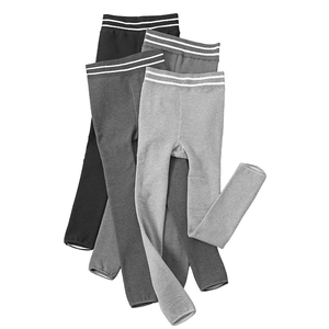 High waist 3D butt lifting leggings in black and grey tones with striped waistband