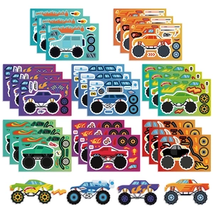 Σετ αυτοκόλλητα Monster Truck DIY με πολύχρωμα μέρη αμαξώματος και σχέδια αγώνων