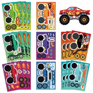 Σετ 8 αυτοκόλλητα DIY Monster Truck για παιδιά για δημιουργικές κατασκευές και δώρα