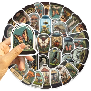 50 pieces of vintage natural style waterproof PVC stickers for guitars and laptops