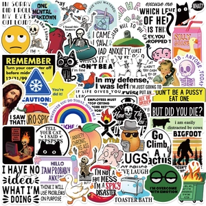 Humorous Snarky Meme Graffiti Stickers For Laptop Luggage Guitar DIY Waterproof PVC Decal For Teens Adults Decoration