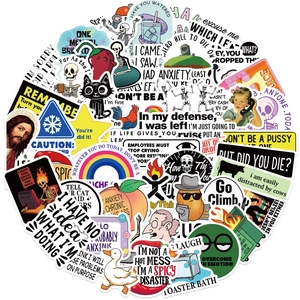 Waterproof vinyl Snarky MEME graffiti stickers for laptop and guitar decoration