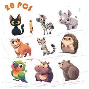 Waterproof Temporary Tattoo Stickers Cartoon Animal Design For Kids Party Favors Water Transfer Body Art Decoration stickers