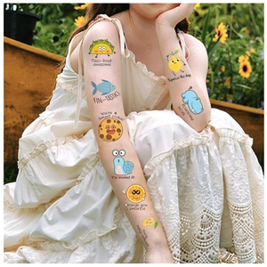 Waterbestendige tijdelijke tattoos voor kinderen met cartoons en aanmoedigingen