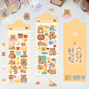 Dettagli di adesivi Capybara in PET impermeabile con graziose illustrazioni per scrapbooking