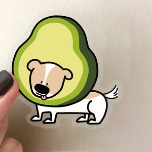 50 pieces of cute creative fruit dog stickers, waterproof PET cartoon decals for DIY decor
