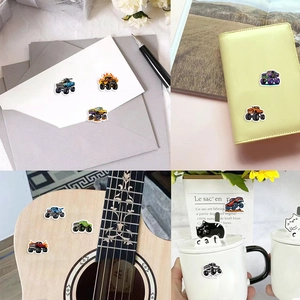 500pcs monster truck stickers roll for kids decorating scrapbooks and envelopes