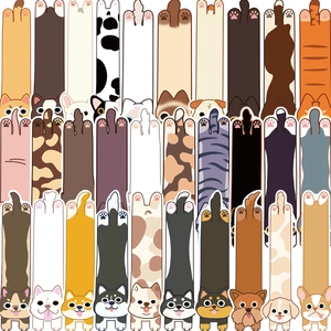30pcs cute cartoon cat and dog paw bookmarks made of artistic paper for DIY reading