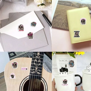 500pcs Sad Hamster meme stickers roll for DIY scrapbooking and decorative sealing