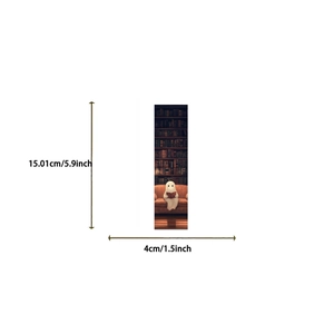 Ghost reading bookmark dimensions showing 5.9 inch height and 1.5 inch width detail