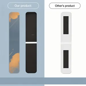 Detail of magnetic bookmark with 90% magnet coverage area for secure page clipping