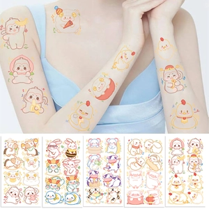 Set di tatuaggi temporanei colorati con animali dello zodiaco per feste di bambini