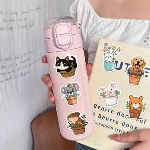Set di 50 adesivi animali cartoon impermeabili per decorare laptop e borracce