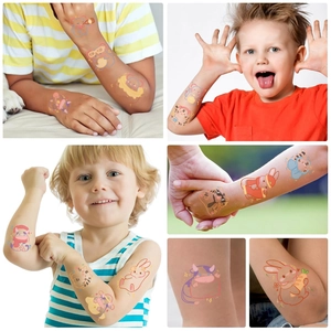 Tatuaggi temporanei colorati impermeabili con animali dello zodiaco per bambini