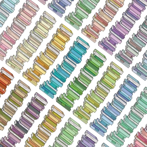 30-piece pack of colorful minimalist paper bookmarks for DIY reading journals