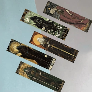 30pcs vintage wizard collection bookmarks with fantasy wizard and knight illustrations