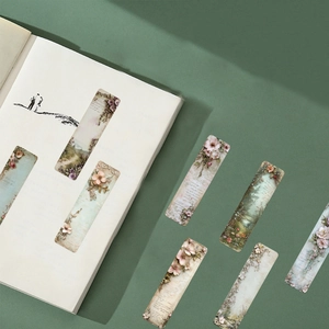 30pcs vintage landscape and floral bookmarks with aesthetic nature motifs for reading