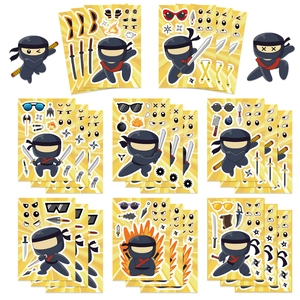 Autocollants Ninja DIY en PVC Imperméable Décalcomanies Changement Visage Pour Scrapbooking Décor Coque Téléphone DIY Papeterie