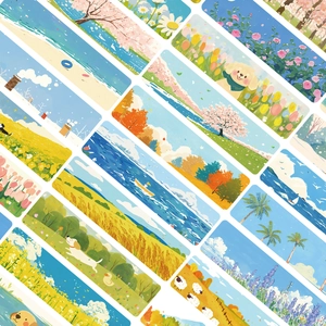 Segnalibri artistici primaverili con illustrazioni naturali e motivi di animali