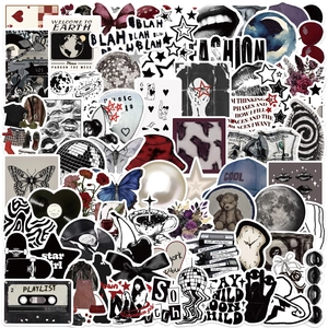 Lot de 100 autocollants Y2K Downtown Girl graffiti pour déco ordinateur et guitare