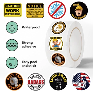 500pcs waterproof vinyl funny safety stickers for hard hats and toolbox decoration