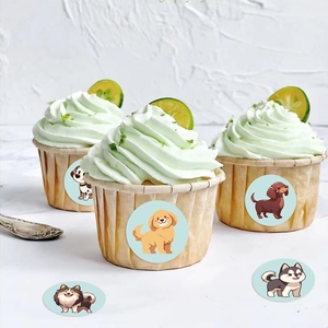 500pcs cartoon puppy stickers for DIY scrapbooking and envelope sealing decoration