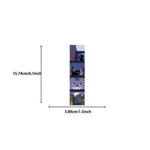 Guida alle taglie del segnalibro gatto con dimensioni di 15,74 cm di altezza e 3,89 cm di larghezza
