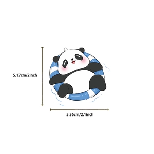 Pegatina de panda impermeable en flotador para decoración de portátil y guitarra