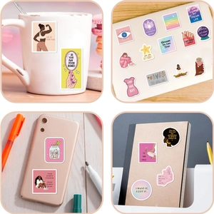 Inspirational Black Girl vision board stickers for guitar, laptop and water bottles