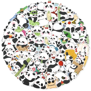 Pegatinas de panda impermeables para portátil y guitarra con bonitos diseños de animales