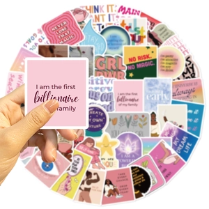 52PCS waterproof inspirational black girl stickers for laptop and luggage decor