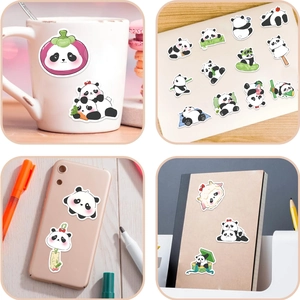 Pegatinas de panda impermeables para decorar tazas, ordenadores portátiles y móviles