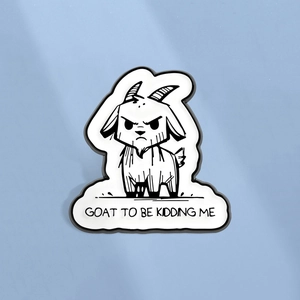 Divertente Spilla in Smalto a Forma di Capra Arrabbiata Goat To Be Kidding Me Distintivo in Lega per Vestiti Borsa