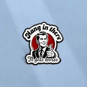 Spilla in Smalto Slogan Divertente Stile Americano Vintage Uomo in Abito Pollice in Su Ironia Distintivo Regalo Gioielli