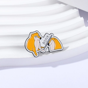 Cute Shiba Inu Cheems Doge Bonk Meme enamel pin for backpacks and clothes decor
