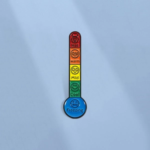 Creative Thermometer Enamel Brooch Pin Colorful Mood Temperature Expression Alloy Badge For Coat Jacket Denim Unisex Jewelry