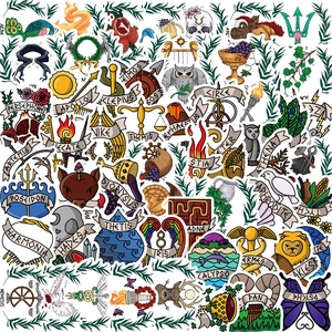 Griechische Mythologie Aufkleber Wasserdicht PVC Vinyl Decals Für Laptop Gitarre Gepäck DIY Deko Sticker Für Kinder Erwachsene