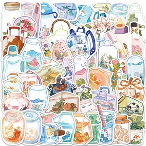 Cartoon INS Bottle Graffiti Stickers For Laptop Guitar Luggage DIY Waterproof PVC Decorative Decals For Girls Teens