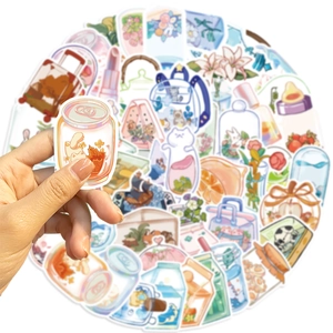 50 pieces of waterproof cartoon bottle stickers for laptop guitar and DIY luggage decor