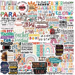 Lehrer Assistent Paraeducator Aufkleber Wasserdicht PVC Doodle Decals Für Laptop Schreibwaren Schule Dekor Geschenk