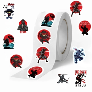 Rollo de 500 pegatinas de ninja para álbumes de recortes y sellado de sobres