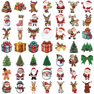 50 pieces of waterproof Christmas cartoon stickers for laptop, guitar and luggage decor