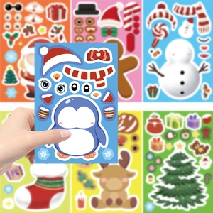 DIY Christmas penguin cartoon stickers for notebook and phone case decoration stickers