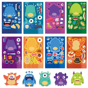 Σετ DIY αυτοκόλλητα με τέρατα κινουμένων σχεδίων για διακόσμηση και χειροτεχνίες