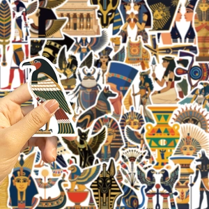 Set de 50 pegatinas impermeables del antiguo Egipto para decorar guitarras, laptops y maletas