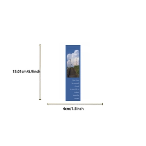 Artistic cartoon landscape bookmark with dimensions of 15.01cm high and 4cm wide