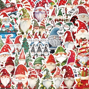 Adesivi Gnomo di Natale Impermeabile PVC Cartone Animato Tomte Gonk Decalcomanie per Laptop Bagaglio Chitarra DIY Decorazione