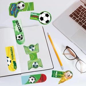 Lot de 30 marque-pages magnétiques motif football pour livres et papeterie créative