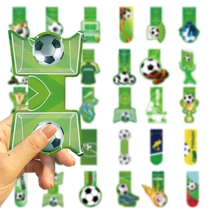 Lot de marque-pages magnétiques sur le thème du football avec motifs variés verts