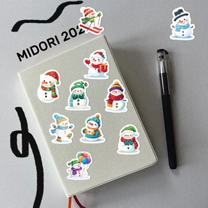 500pcs roll of cute cartoon snowman stickers for Christmas DIY gift sealing decoration